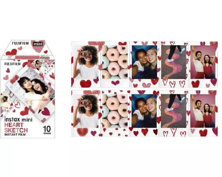 Fujifilm Sofortbildfilm Instax Mini Heart Sketch 10 Blatt