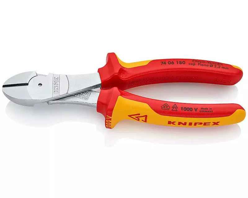 Knipex Kraft-Seitenschneider 180 mm 1000 V verchromt