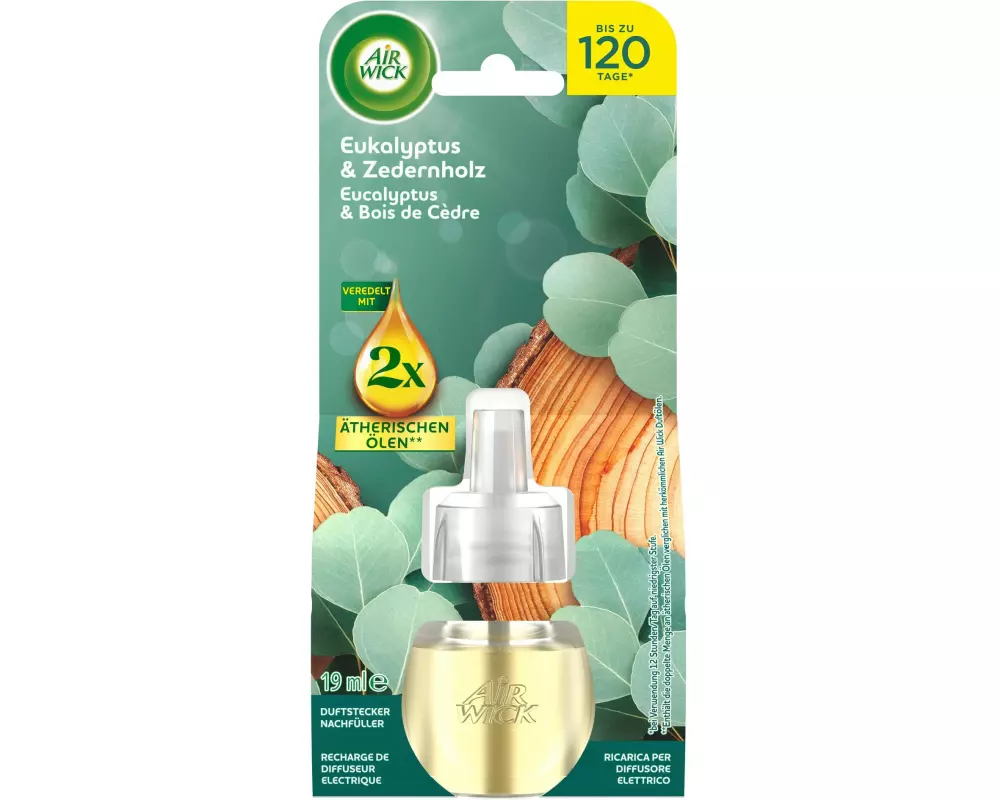 Air Wick Duftspender Nachfüller Eukalyptus und Zedernholz 19 ml