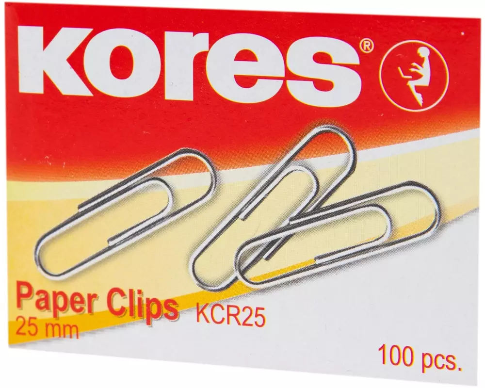 Kores Büroklammer KCR 25 mm, 100 Stück