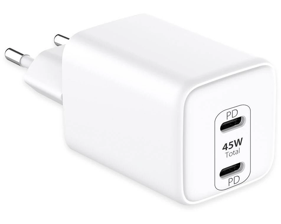 LMP USB-Wandladegerät Dual Port GaN Power Adapter 3.0 45W, USB-C