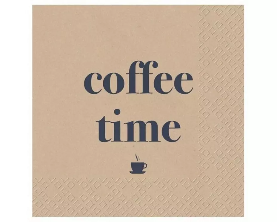 Stewo Papierservietten Coffee time 33 x 33 cm, Braun