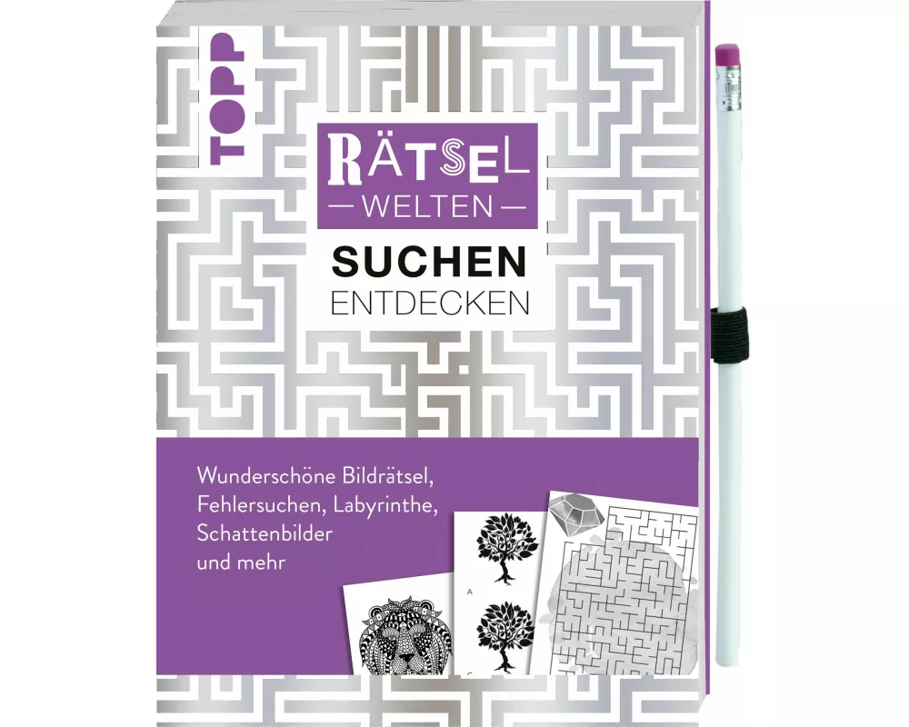 Rätselwelten – Rätseln, Suchen & Entdecken: Wunderschöne Bildrätsel, Fehlersuchen, Labyrinthe, Schattenbilder und mehr