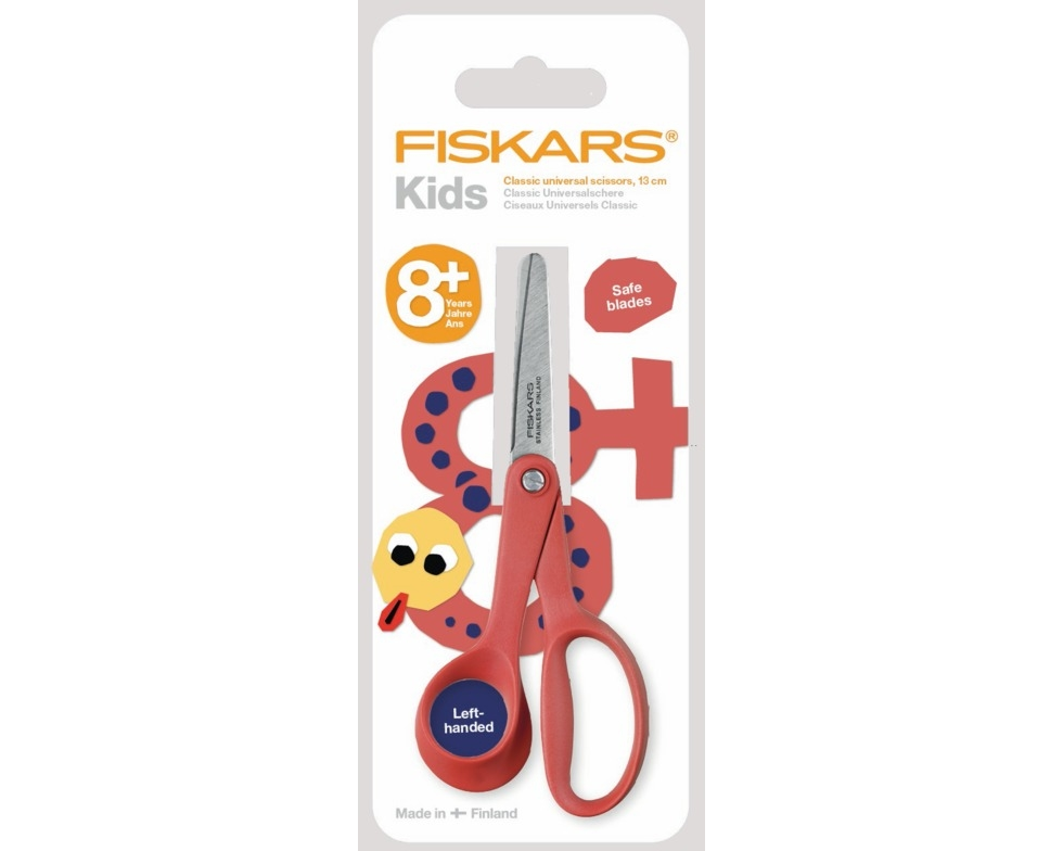 Fiskars Kinderschere Classic 13 cm, Edelstahl, Linkshänder