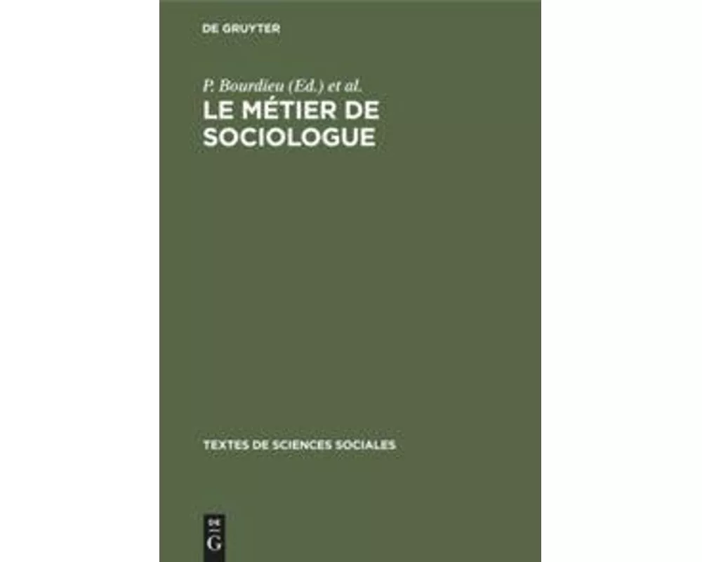 Le métier de sociologue