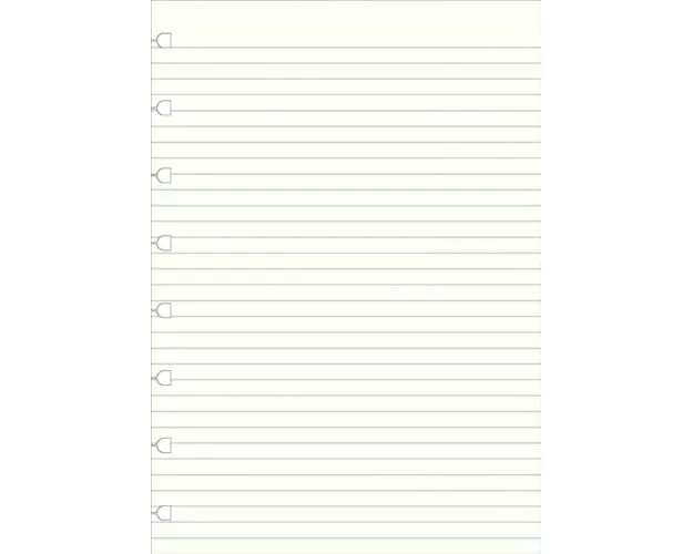 Filofax A5 Notebook refill - ruled paper white