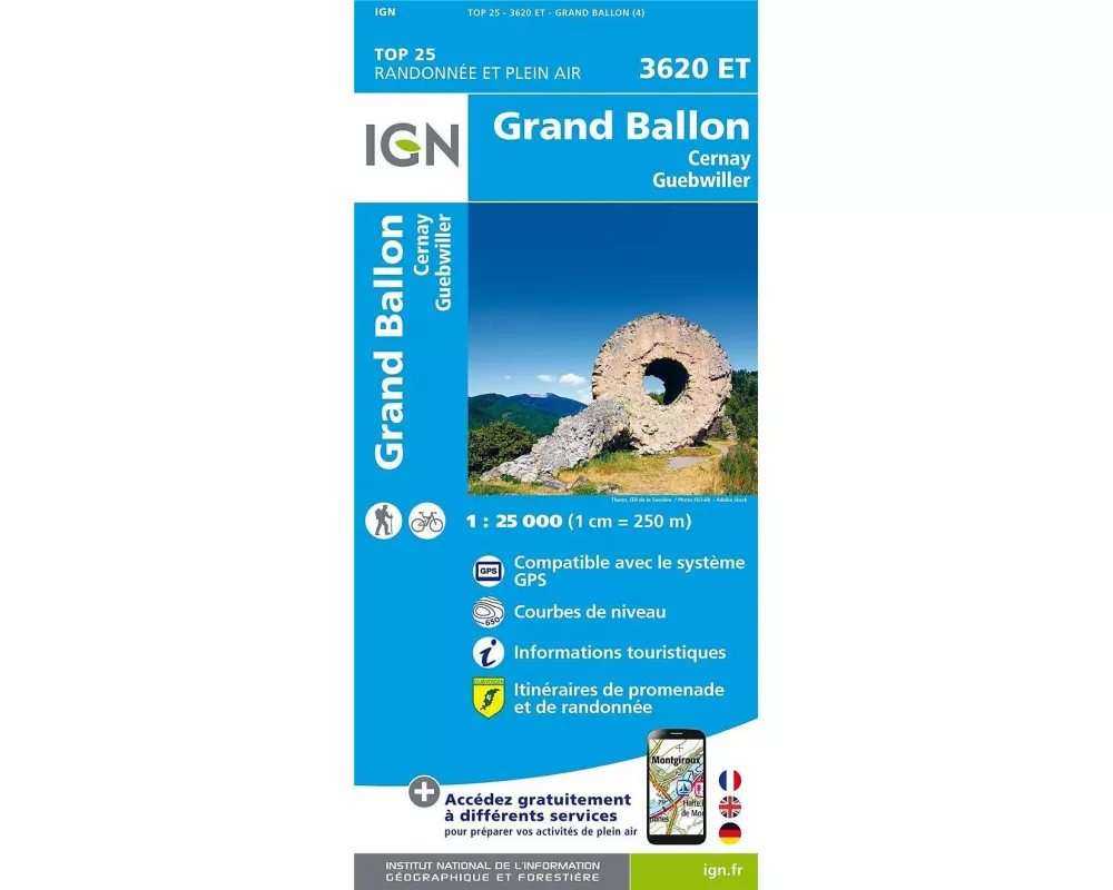 Le Grand Ballon.Cernay.Guebwiller 1:25 000