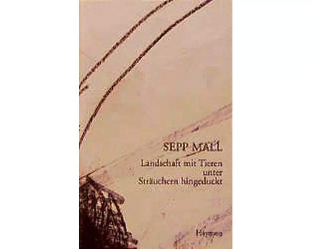 Landschaft mit Tieren unter Sträuchern hingeduckt