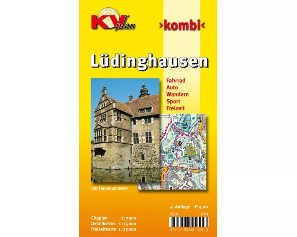Lüdinghausen & Seppenrade, KVplan, Radkarte/Freizeitkarte/Stadtplan, 1:25.000 / 1:15.000 / 1:7.500