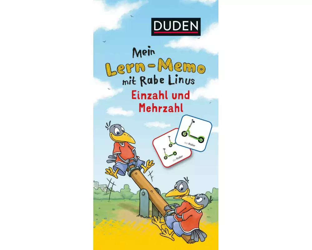 Mein Lern-Memo mit Rabe Linus - Einzahl und Mehrzahl