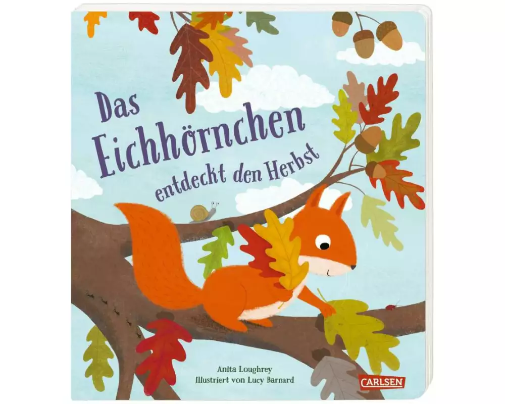 Das Eichhörnchen entdeckt den Herbst