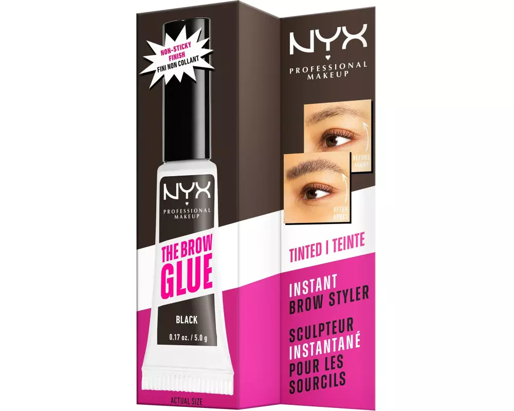 NYX Professional Makeup The Brow Glue Instant Brow Styler 05 Black 05 black