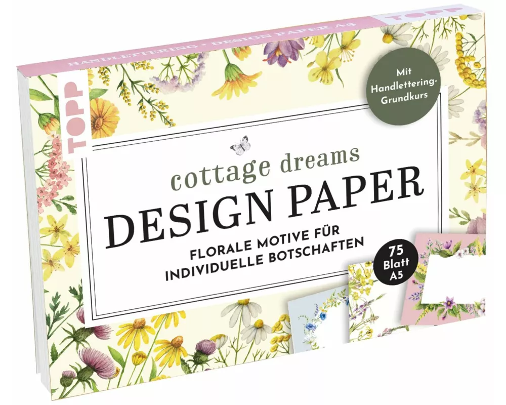 Handlettering Design Paper Block Cottage Dreams A5