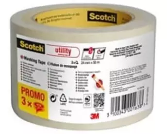 Scotch Utility Maskierungsklebeband 24 mm x 50 m, Beige