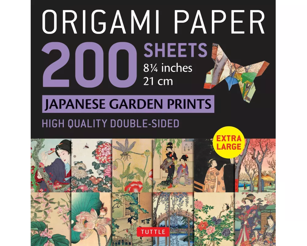 Origami Paper 200 Sheets Japanese Garden Prints 8 1/4" 21cm: Extra Large Tuttle Origami Paper: High-Quality Double Sided Origami Sheets Printed with 1