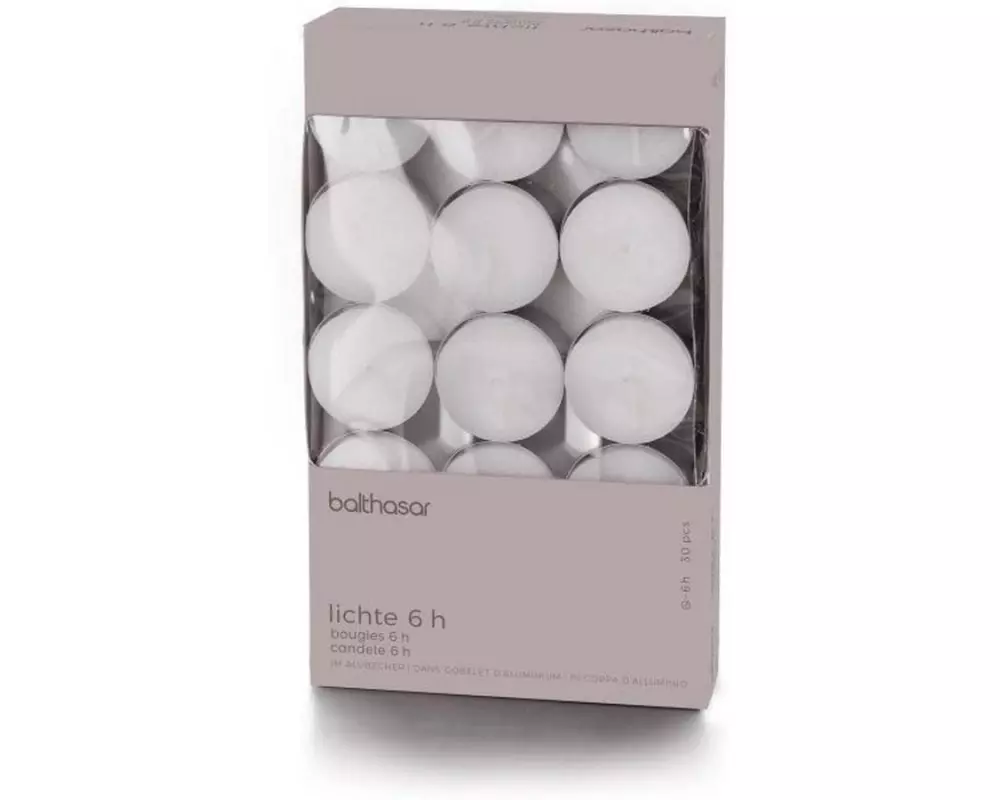 balthasar Teelichter Alu, 3.8 x 1.9 cm, 30 Stück