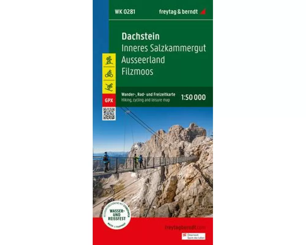 freytag & berndt Wanderkarte WK 0281 Dachstein, Inneres Salzkammergut - Ausseerland - Filzmoos 1:50.000
