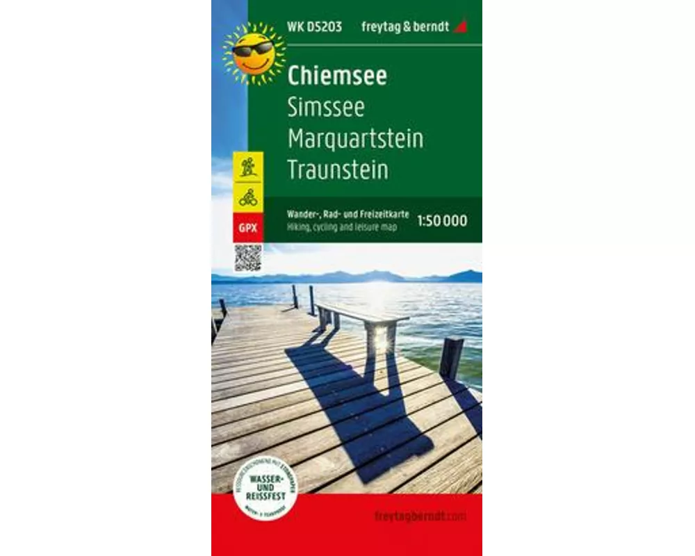 Chiemsee, Wander-, Rad- und Freizeitkarte 1:50.000, freytag & berndt, WK D5203