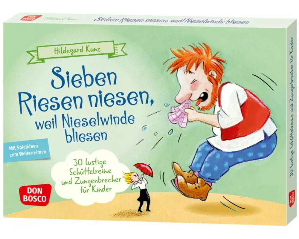 Sieben Riesen niesen, weil Nieselwinde bliesen