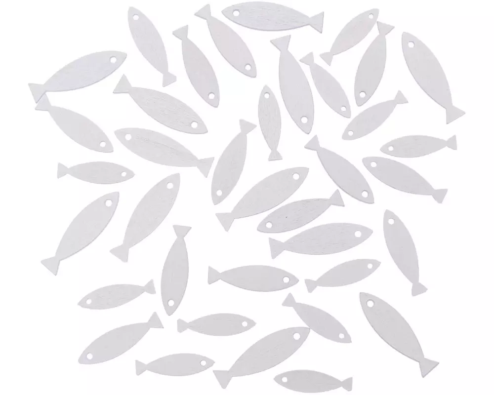 Rico Design Streudeko Fisch weiss 36 Stück