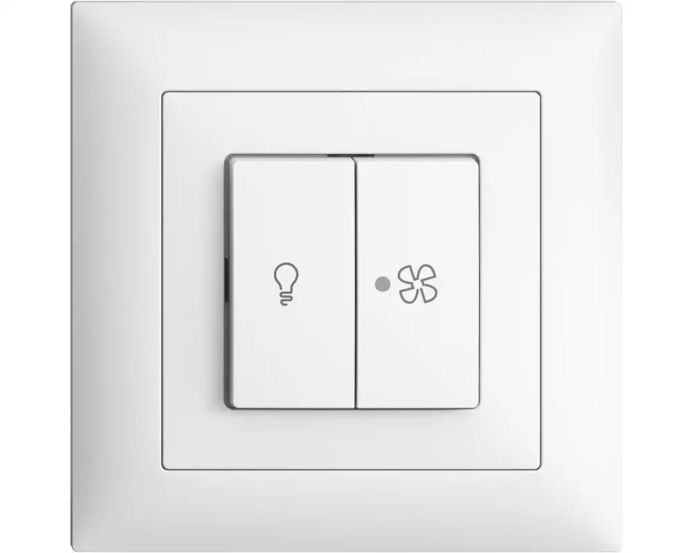 Feller EDIZIOdue UP-Schalter für Lampe und Ventilator