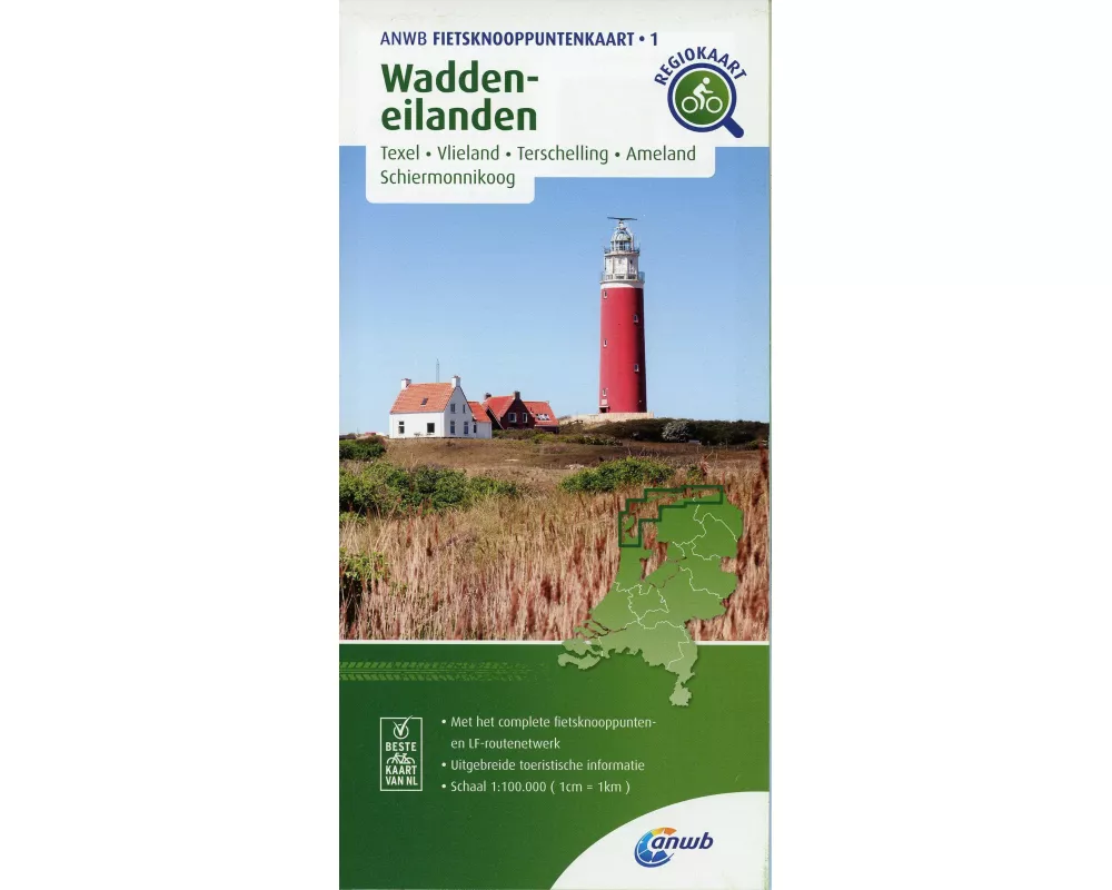 Wadden Eilanden (Texel / Vlieland / Terschelling / Ameland / Schiermonnikoog) 1:100 000