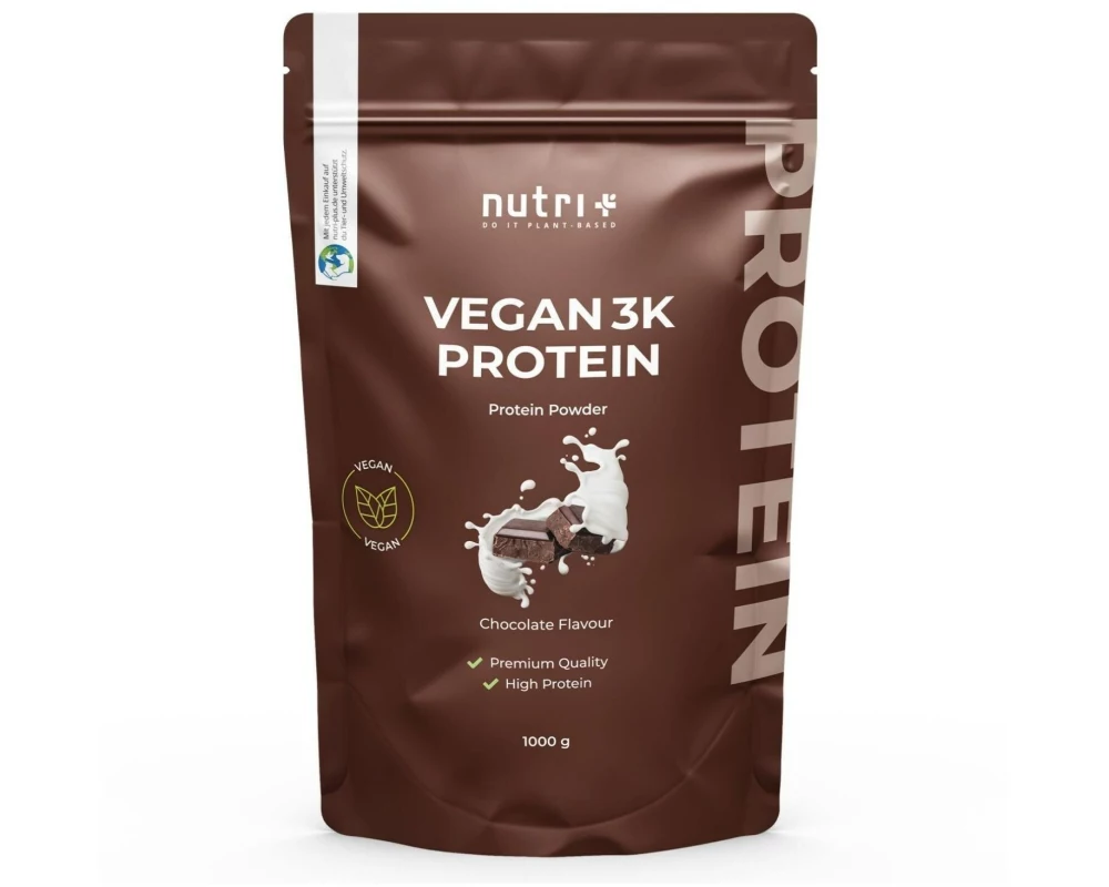 Nutri+ Pulver Vegan 3K Protein Schokolade 1000 g