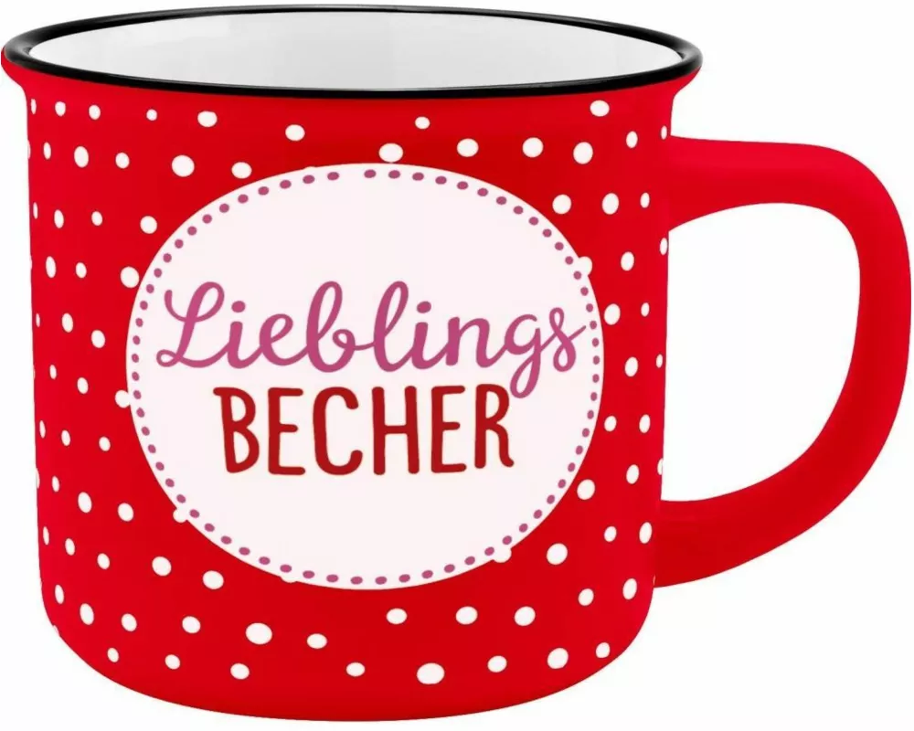 Gruss und Co 45779 Tasse Lieblingsbecher, New Bone China Porzellan, 35 cl