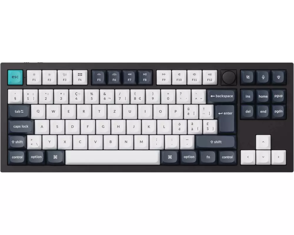 Keychron Gaming-Tastatur Q3 Max Black QMK Red Switch