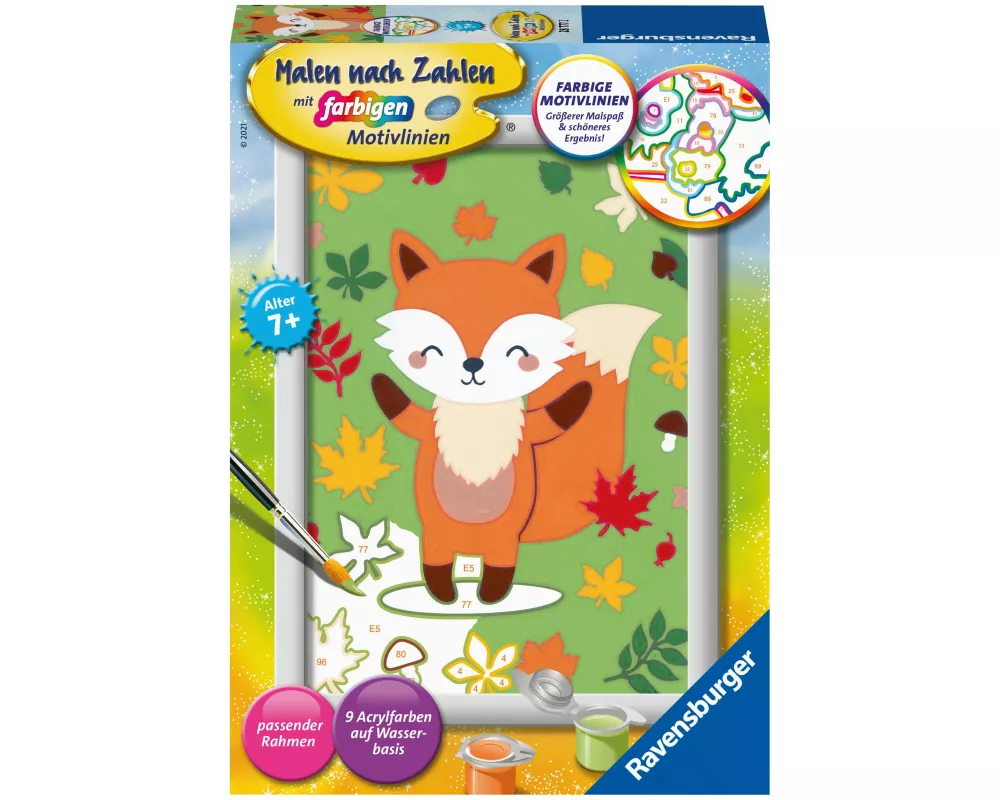 CreArt, Malen nach Zahlen Kinder - Süßer Fuchs