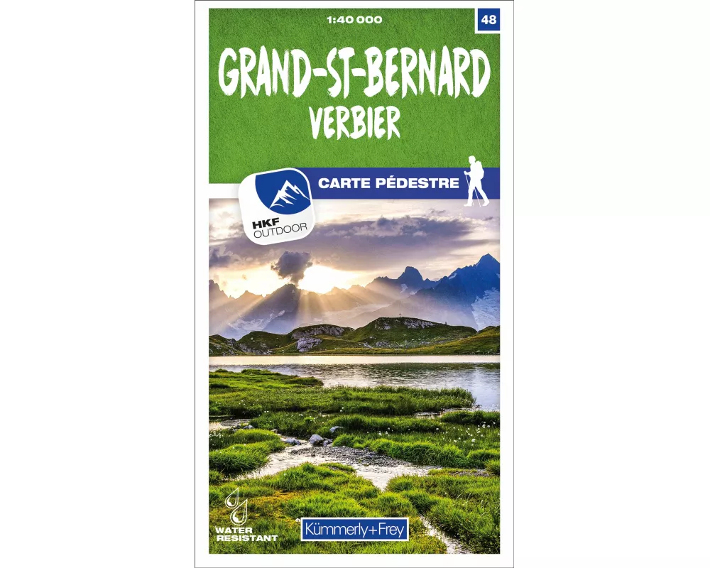 Kümmerly+Frey Wanderkarte 48 Grand-St-Bernard 1:40.000