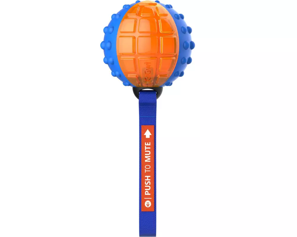 GiGwi Hunde-Spielzeug Push to mute, Ball, Blau/Orange