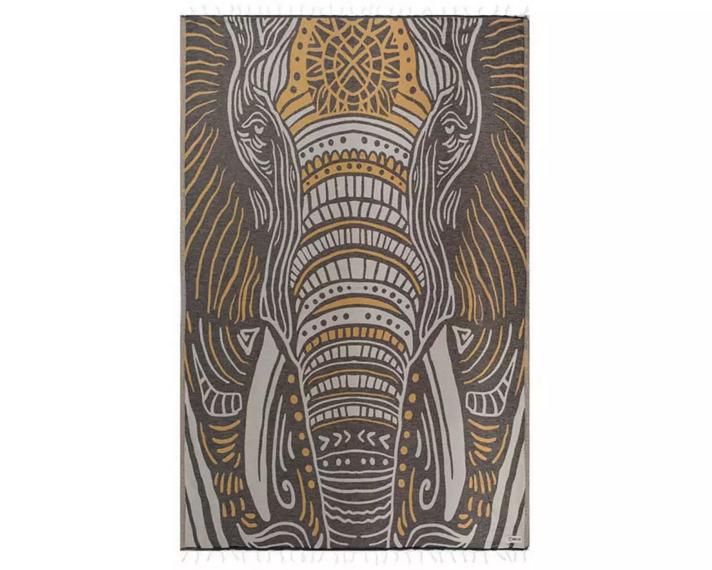 Haushaltsware Thunder the Elephant Bio-Baumwolle Braun 130 x 180 cm