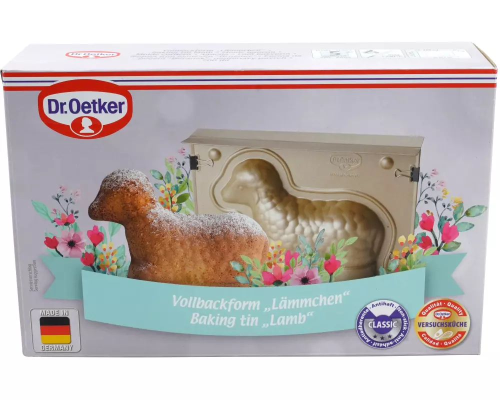 Dr.Oetker Backform Lamm Gold 700 ml, 23.5 x 15 x 6 cm