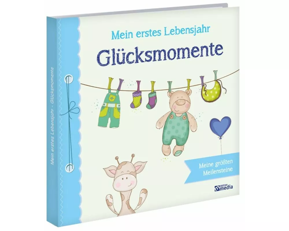 Babyalbum: Mein erstes Lebensjahr - Glücksmomente. Blau