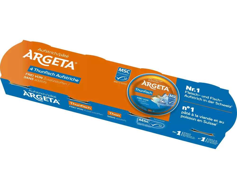 Argeta Brotaufstrich Thunfisch MSC 4 x 95 g