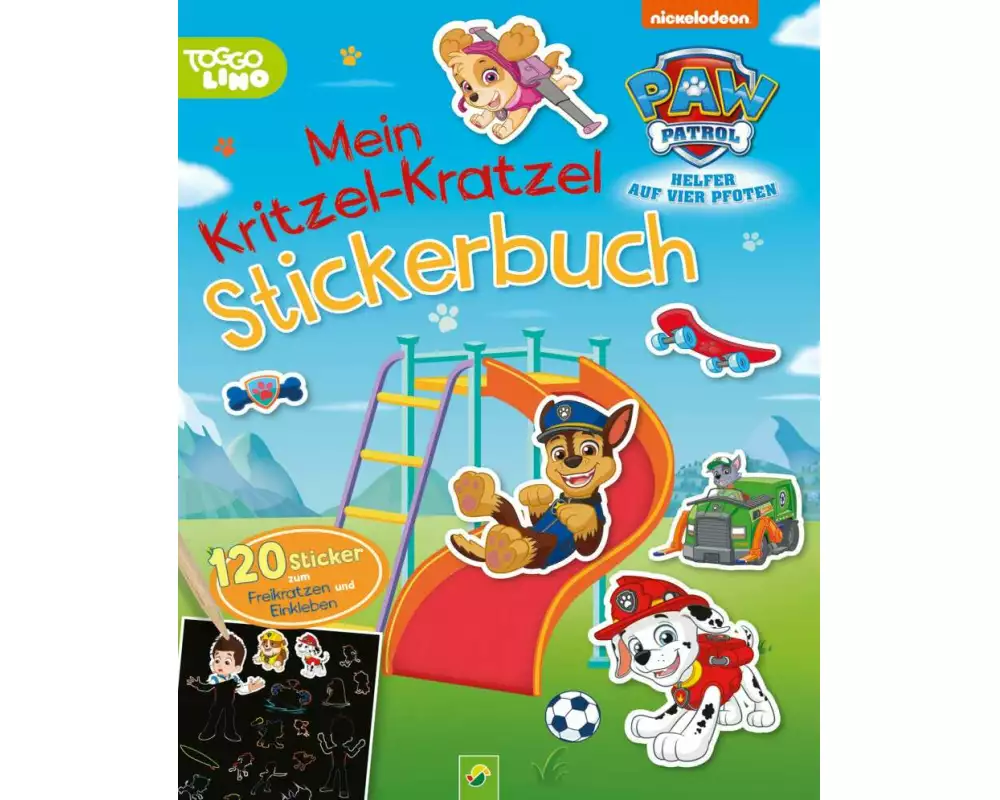 PAW Patrol Mein Kritzel-Kratzel Stickerbuch mit Bambus-Stick