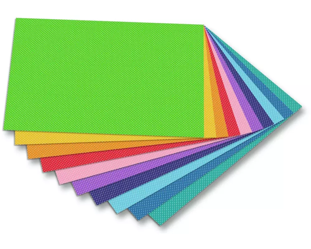 Folia Motivpapier Punkte doppelseitig Mehrfarbig