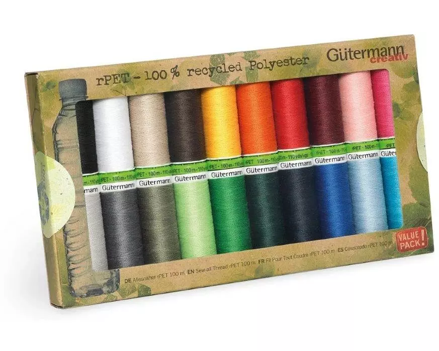 Gütermann Nähgarn-Set Allesnäher rPET 20 Stück, Mehrfarbig