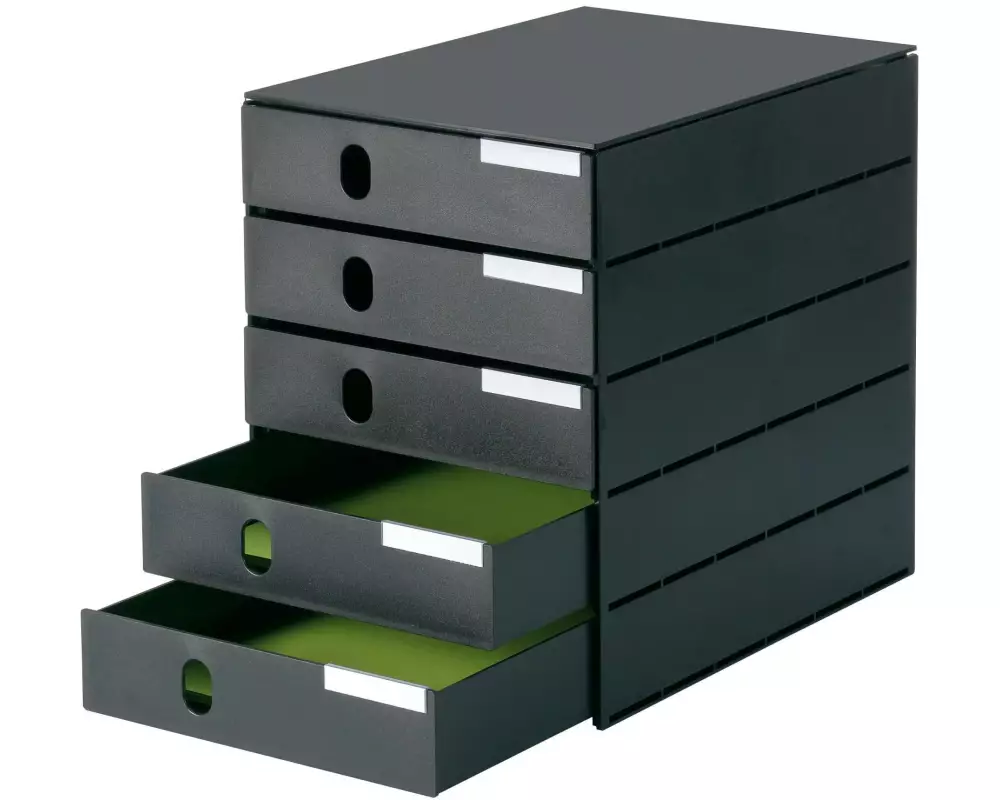 Styro Schubladenbox styroval pro 49 mm 5 Schubladen, Schwarz