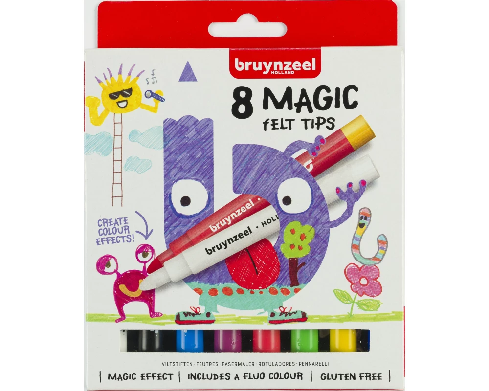 BRUYNZEEL Fasermaler-Set Magic 60126008 assortiert 8 Stück