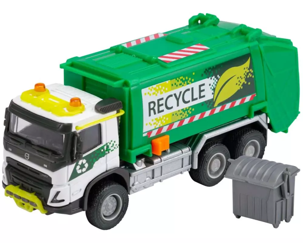 Majorette Volvo FMX Truck Garbage Collector weiss/grün 1:43