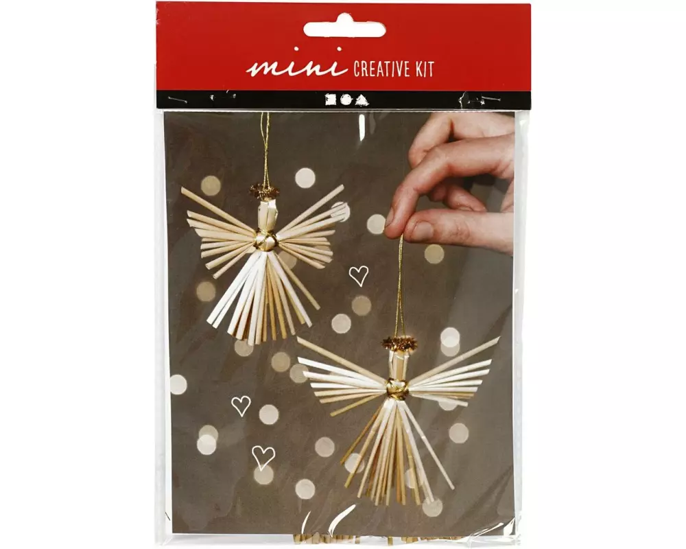 Creativ Company Bastelset Mini Strohengel 2 Stück