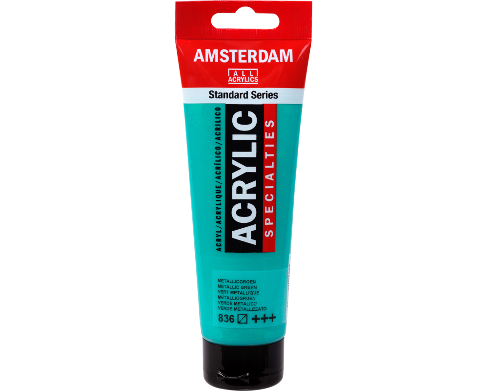 AMSTERDAM Acrylfarbe 120ml 17098362 metallic grün 836