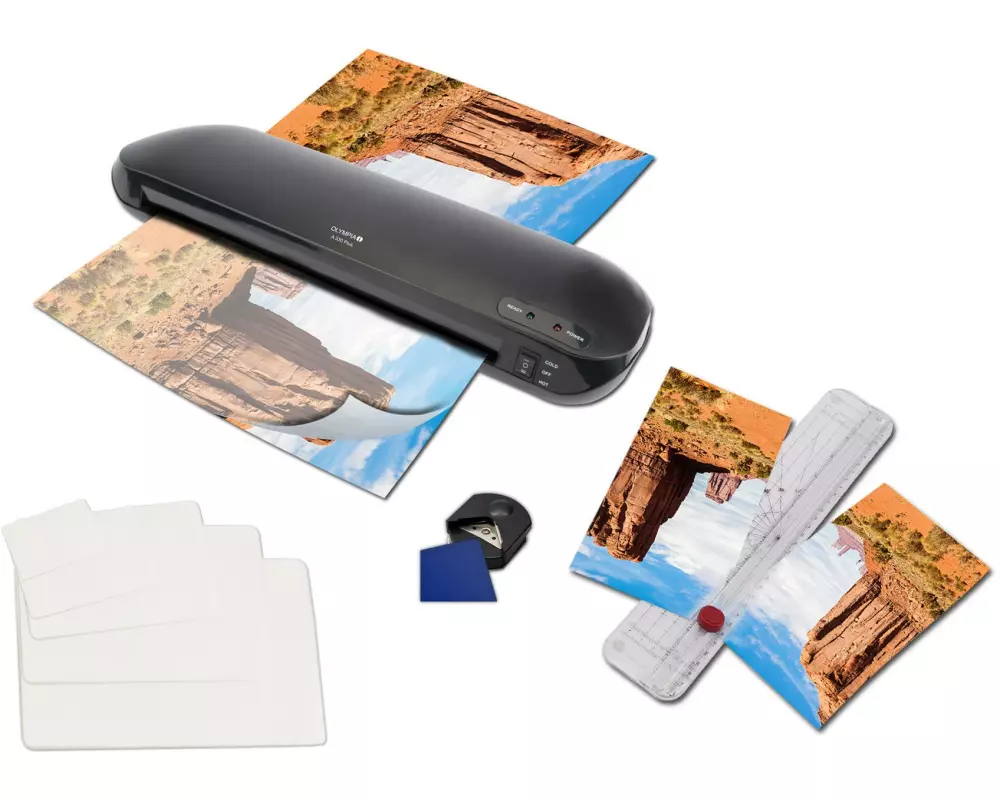 Olympia Set A330Plus Laminator/Schneidelineal/Runder/Folien