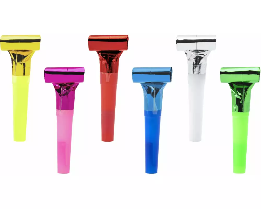 Partydeco Partypfeife Mehrfarbig, 6 Stück