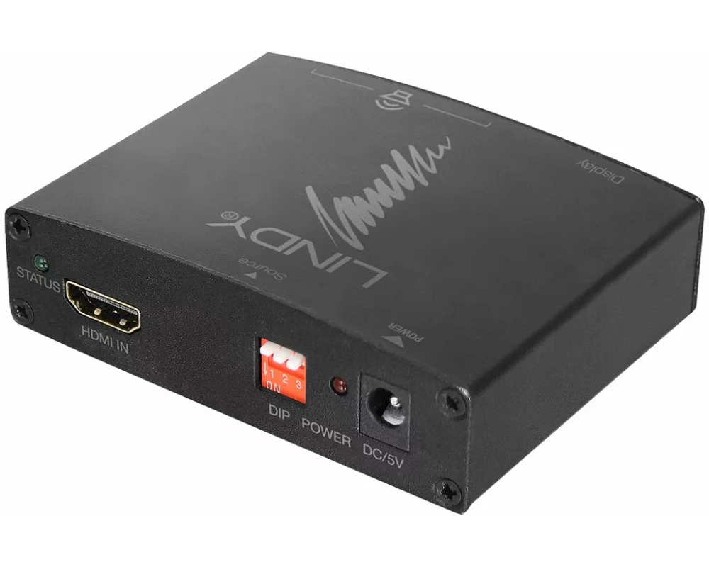 LINDY HDMI 4K Audio Extractor with bypass Resolutions up to UHD 4K Audio through TOSLink and COAXIAL digit. and 3,5mm Stereo analog.