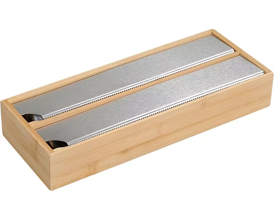 Kesper Frischhaltefolien-Spender Silber/Braun