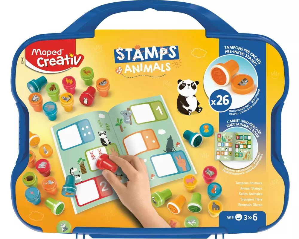 maped Motivstempel-Set Creativ Textur Art Tiere, Mehrfarbig