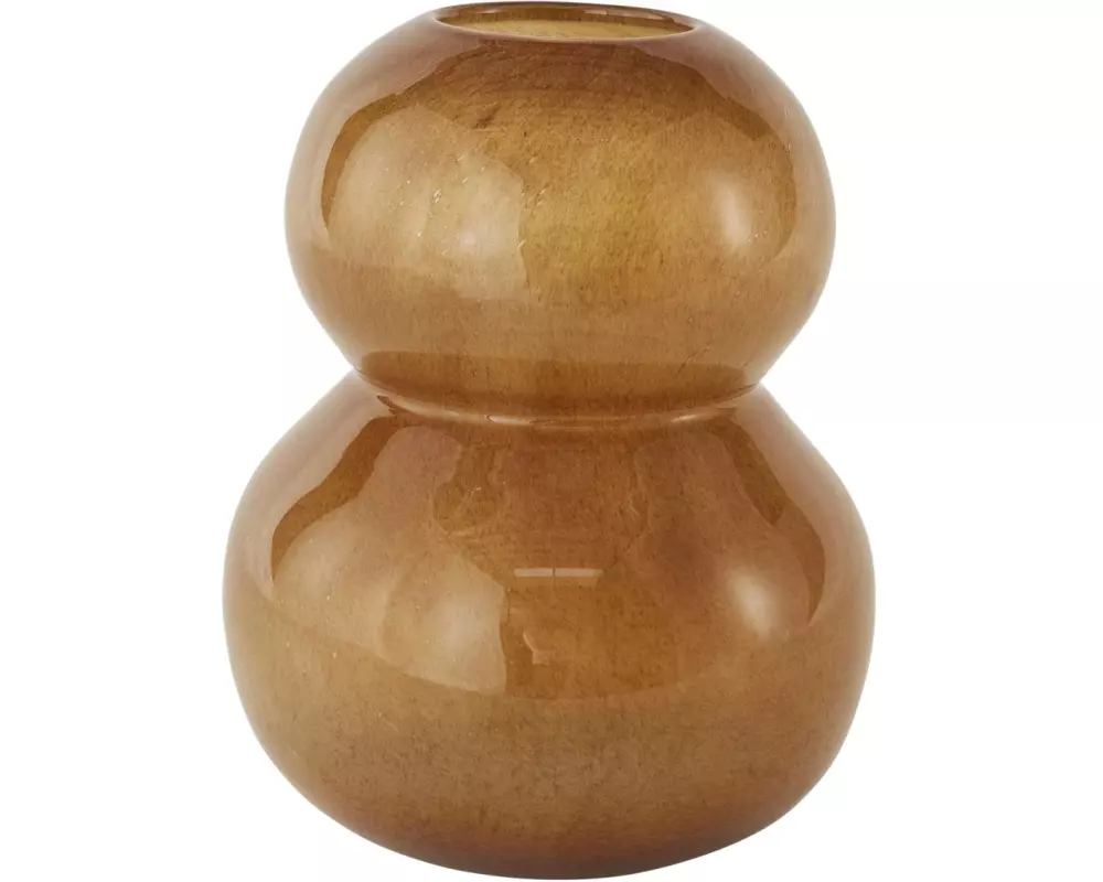 OYOY Vase Lasi gross 30 cm, Bernstein